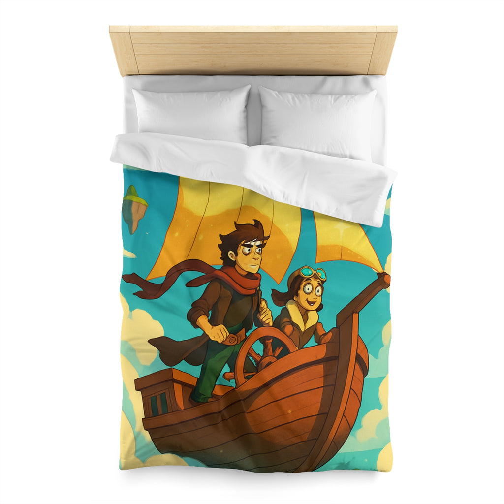 Housse de Couette Microfibre Motif Créatif Original Style Contemporain Chambre Élégante