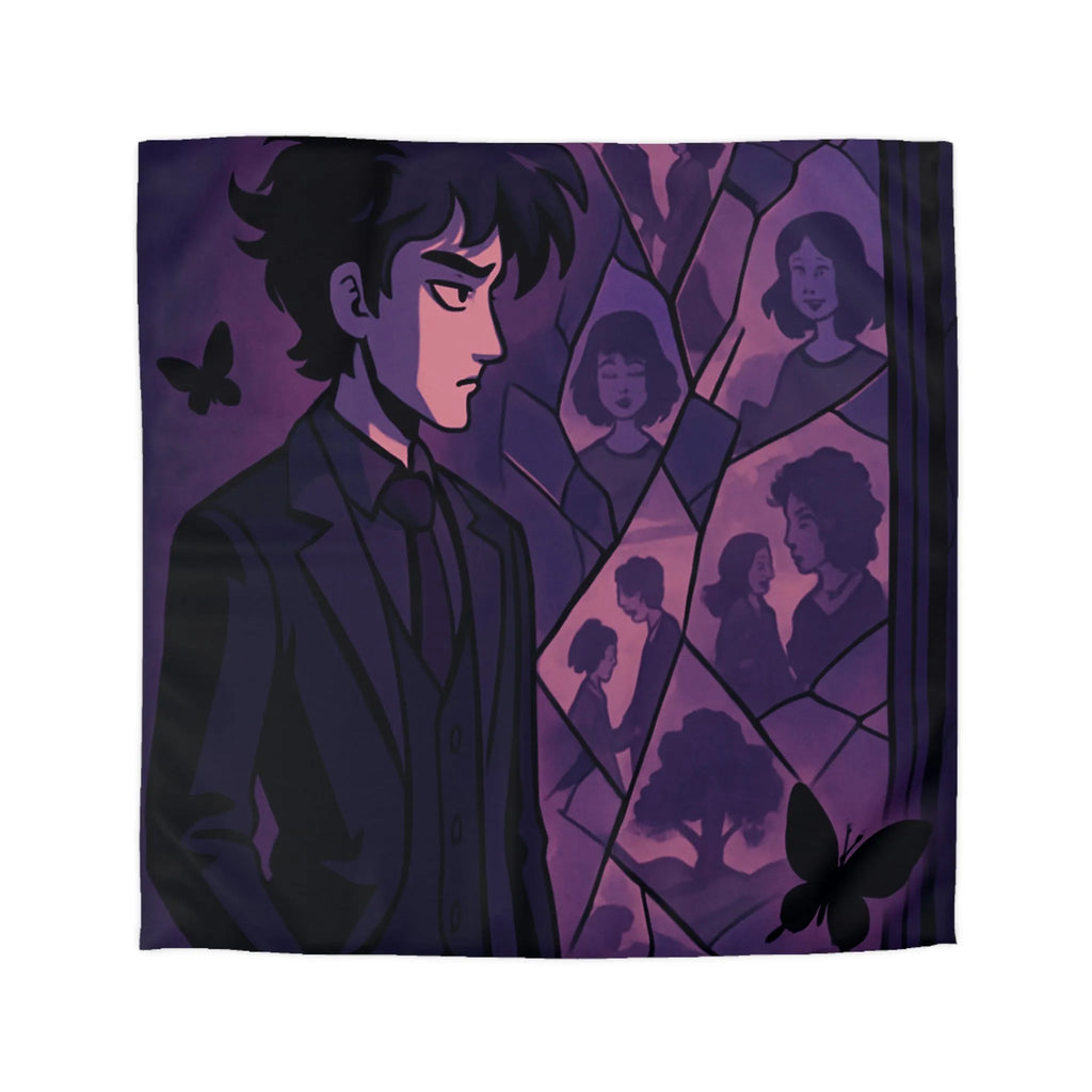 Housse de Couette Microfibre Art Graphique Contemporain Style Décoratif Chambre Tendance