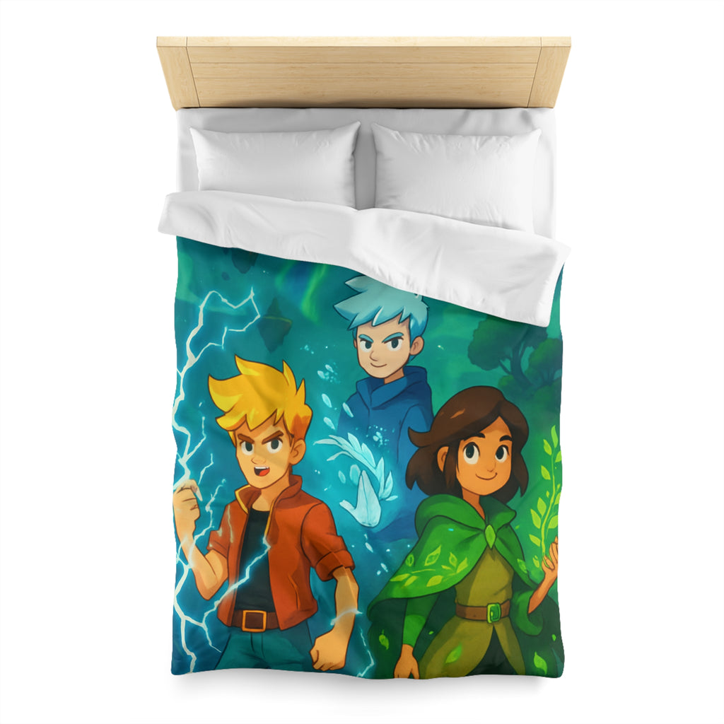 Housse de Couette Microfibre Design Artistique Moderne Décoration Chambre Confort Premium