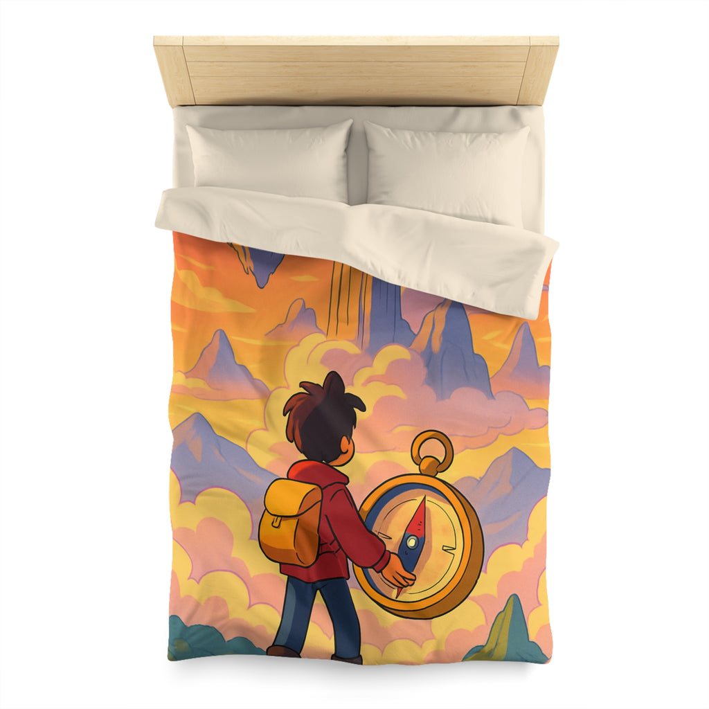 Housse de Couette Microfibre Motif Créatif Original Style Contemporain Chambre Élégante