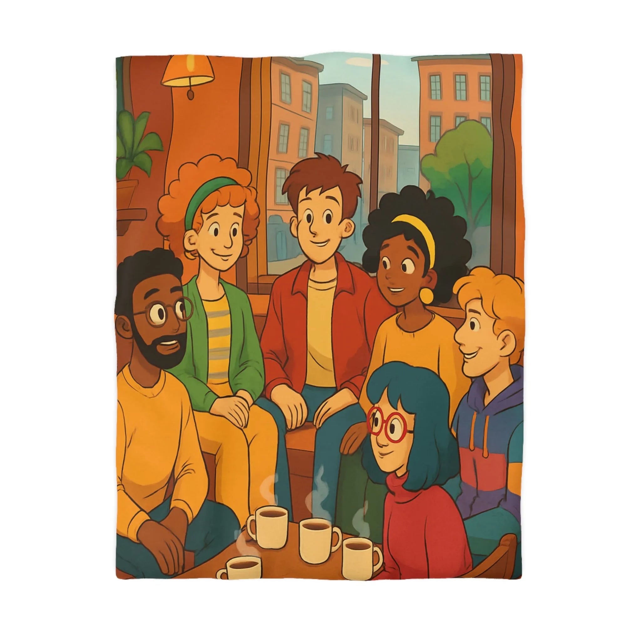 Housse de Couette Microfibre Art Graphique Contemporain Style Décoratif Chambre Tendance