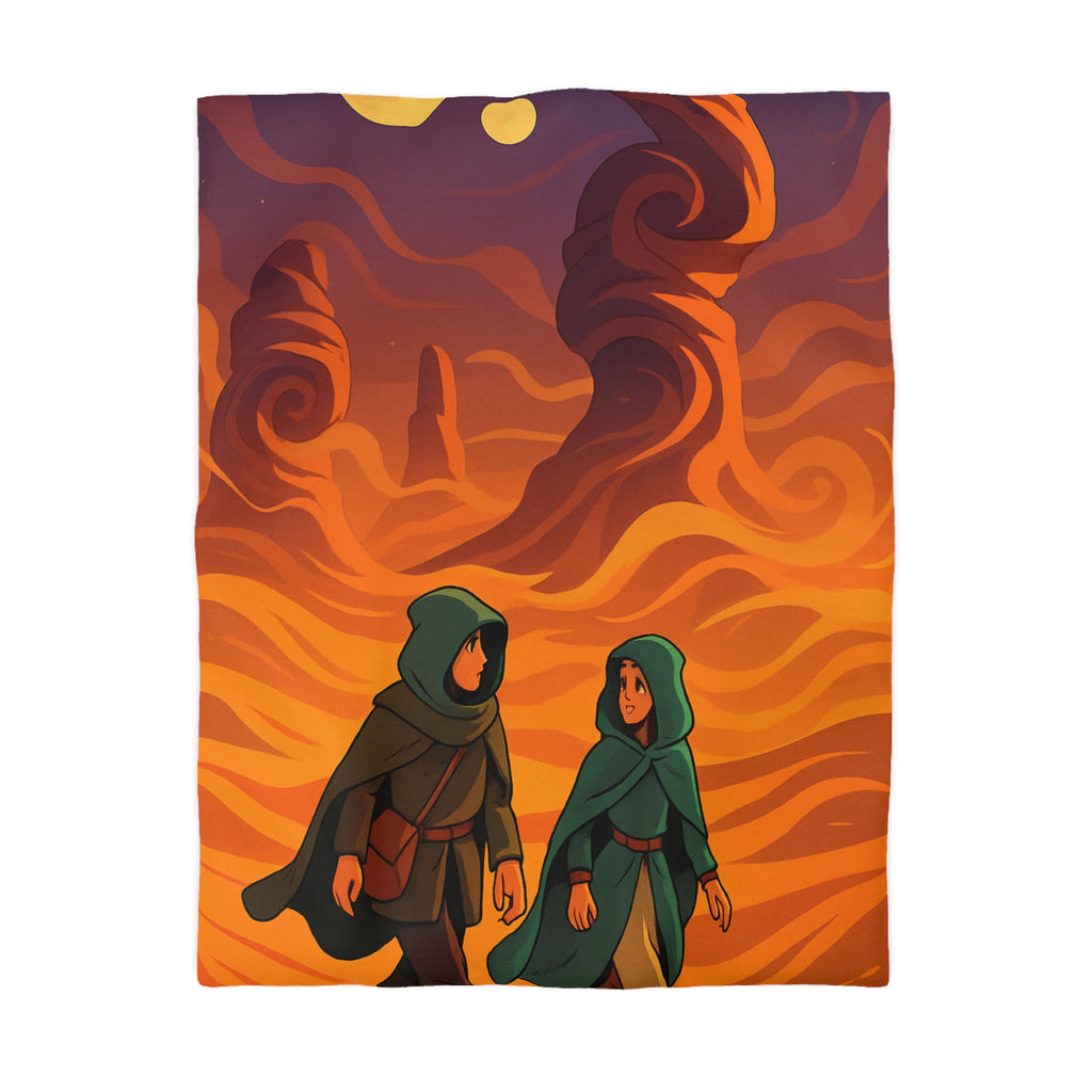 Housse de Couette Microfibre Motif Créatif Original Style Contemporain Chambre Élégante