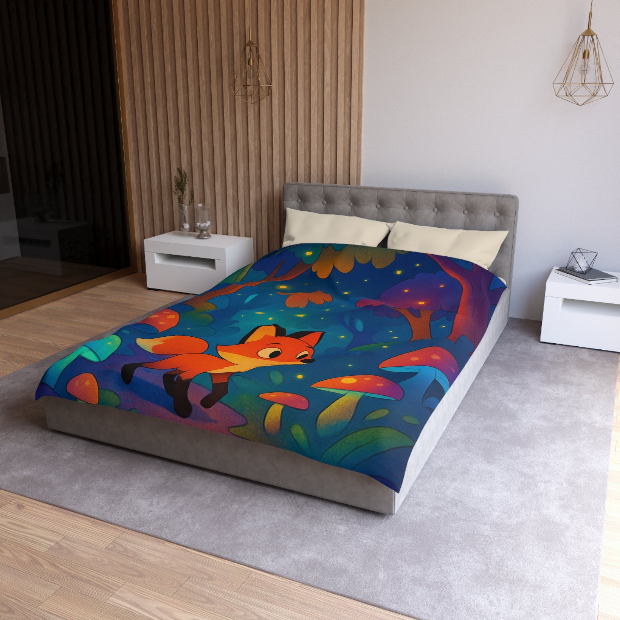 Housse de Couette Microfibre Design Artistique Moderne Décoration Chambre Confort Premium