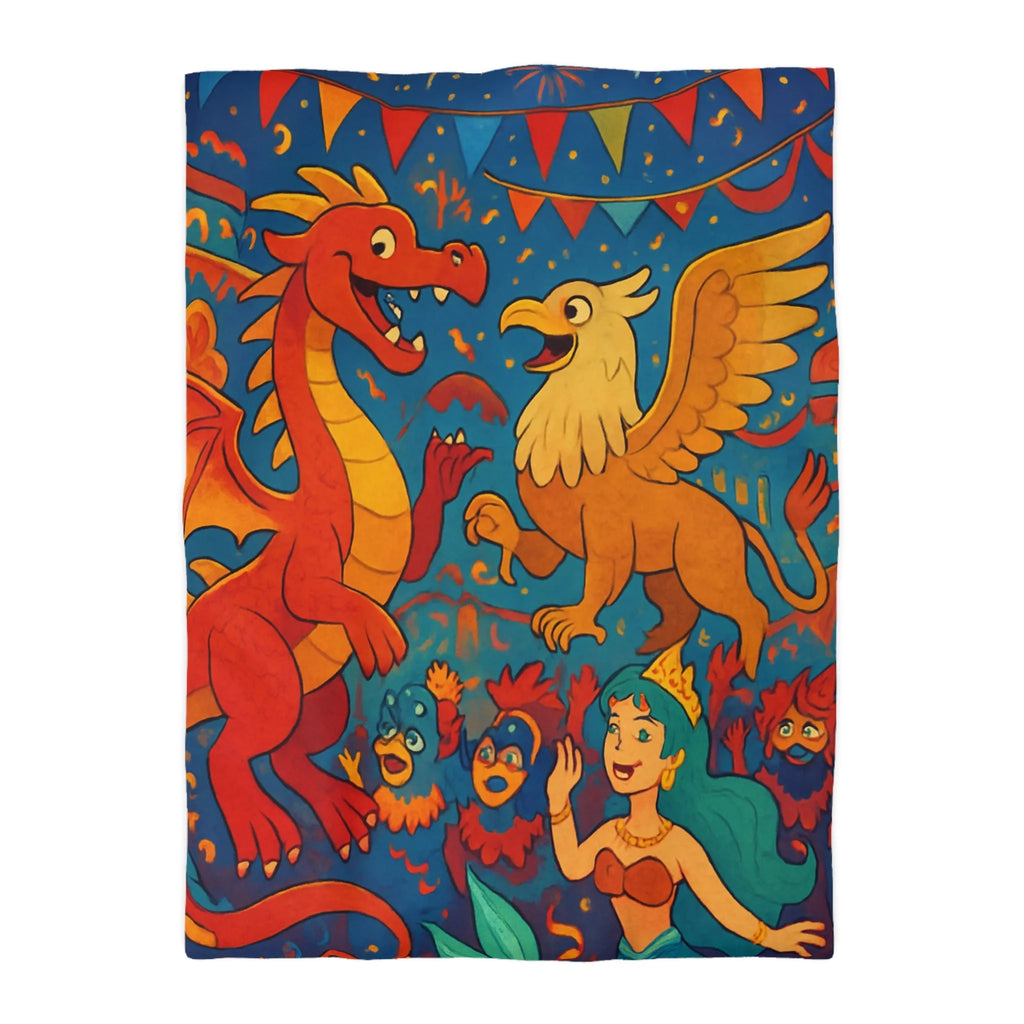 Housse de Couette Microfibre Art Graphique Contemporain Style Décoratif Chambre Tendance