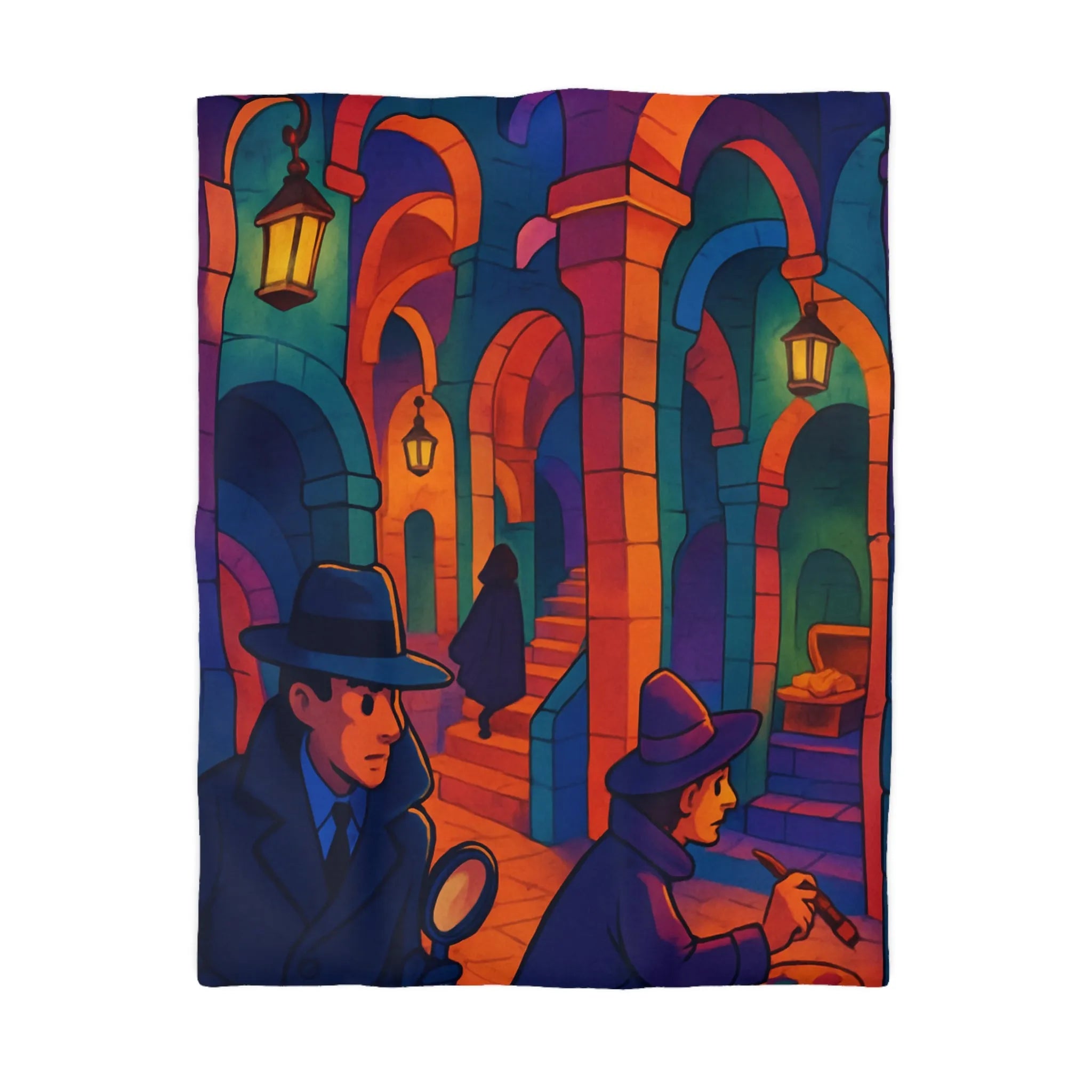 Housse de Couette Microfibre Art Graphique Contemporain Style Décoratif Chambre Tendance