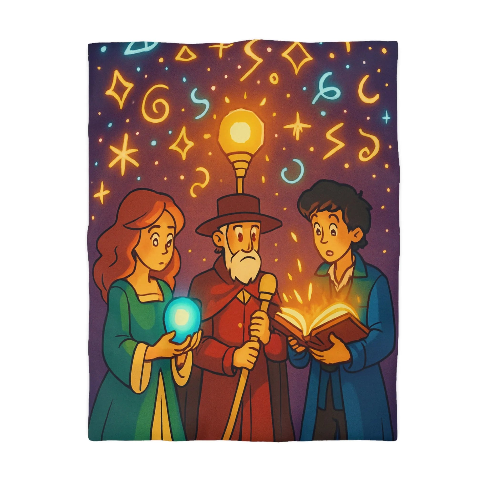 Explorez un Monde Magique avec Housse de Couette Aux Détails Lumineux et Enchantés