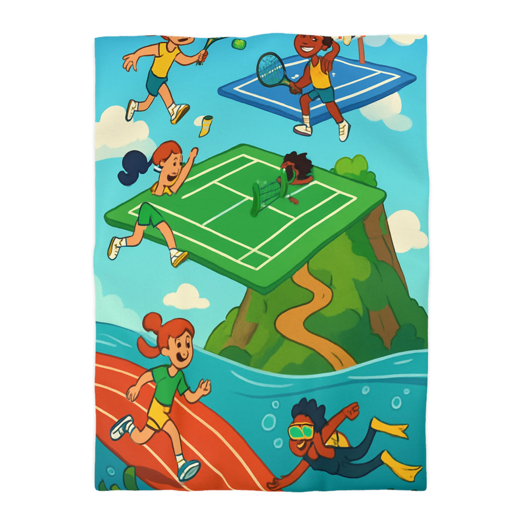 Housse de Couette Microfibre Motif Créatif Original Style Contemporain Chambre Élégante