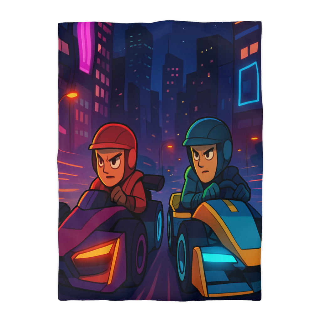 Housse de Couette Microfibre Motif Créatif Original Style Contemporain Chambre Élégante