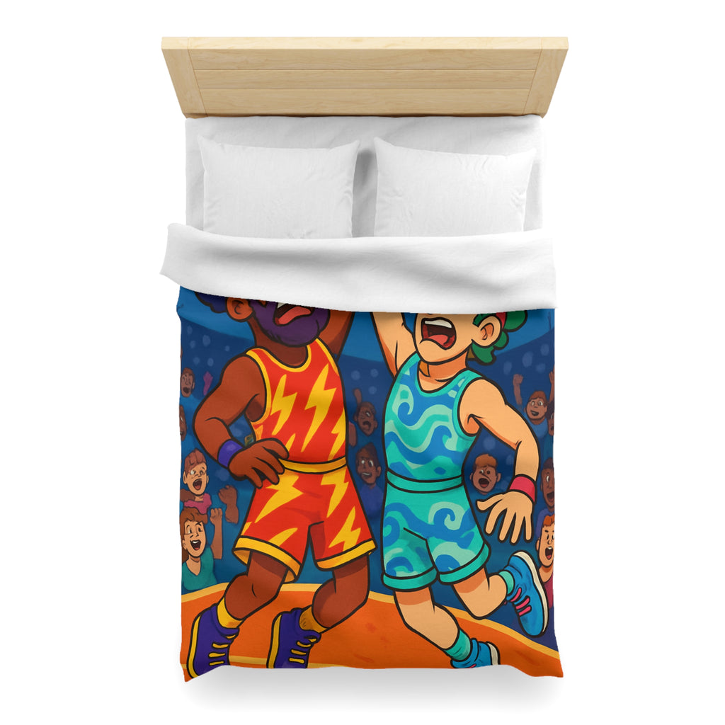 Housse de Couette Microfibre Illustration Unique Design Moderne Décoration Intérieure Raffinée