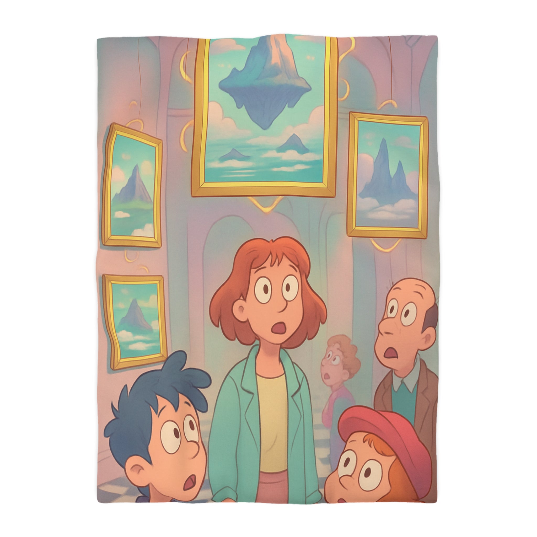 Housse de Couette Microfibre Design Artistique Moderne Décoration Chambre Confort Premium