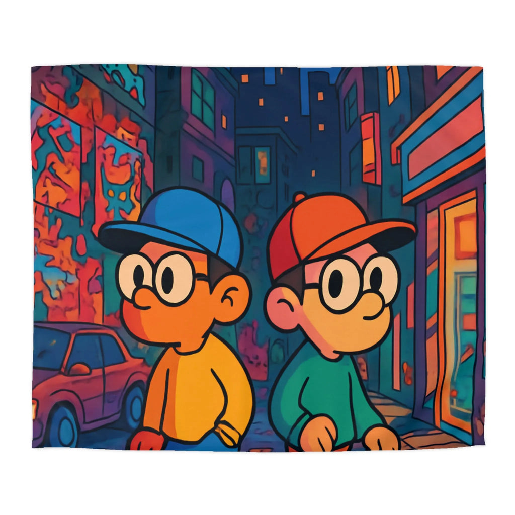 Double Touche Urbaine : Jeune Duo Coloré En Aventure Nocturne Pleine De Style