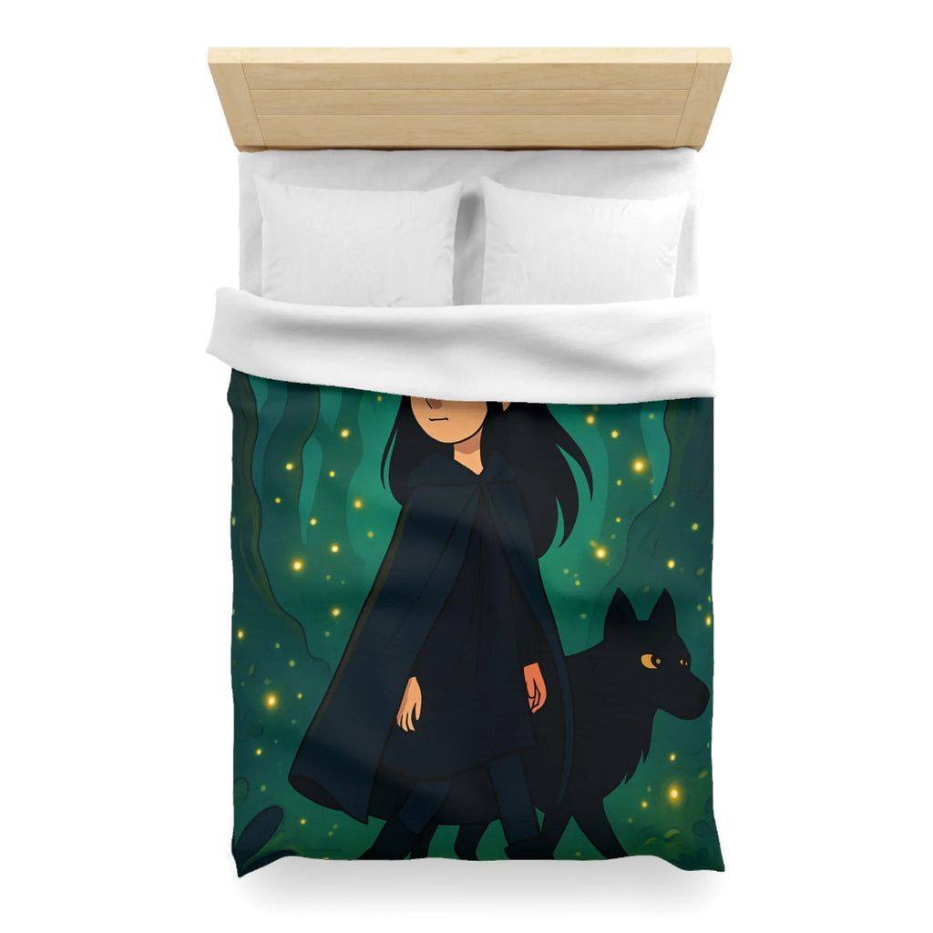 Envolez-vous vers un monde enchanté avec cette housse de couette forêt mystique