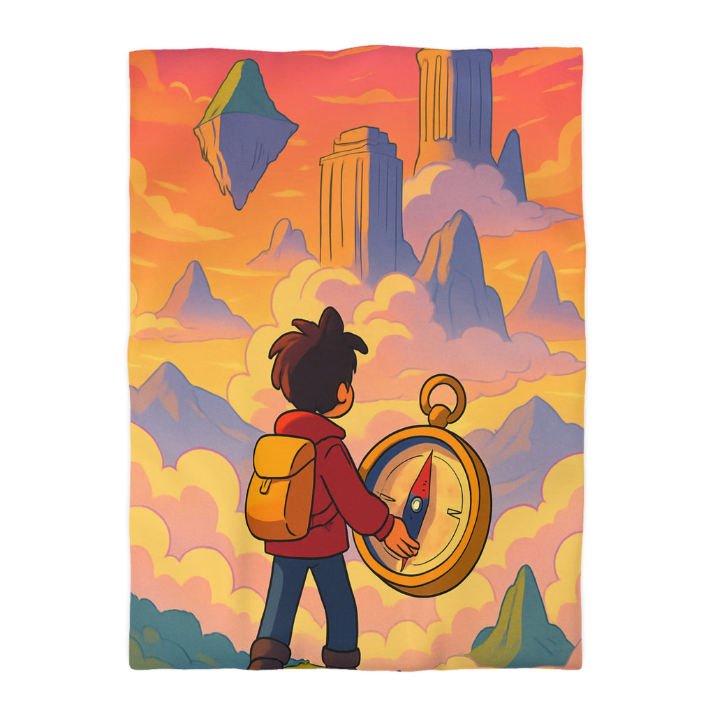 Housse de Couette Microfibre Motif Créatif Original Style Contemporain Chambre Élégante