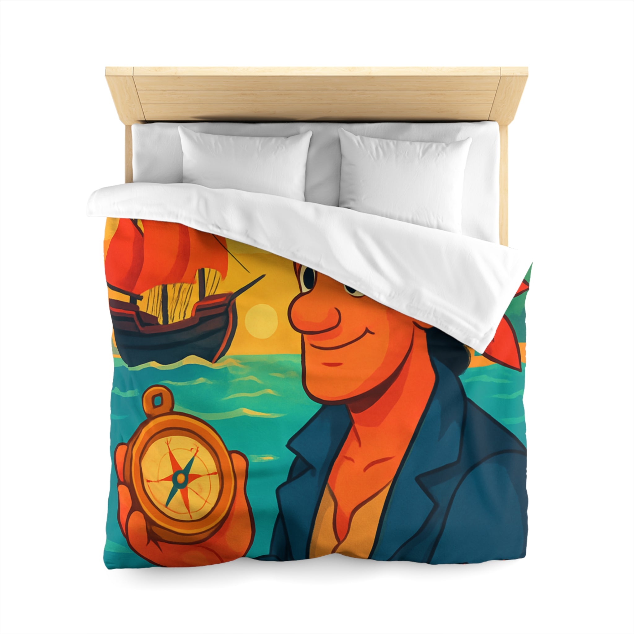 Housse de Couette Microfibre Illustration Unique Design Moderne Décoration Intérieure Raffinée