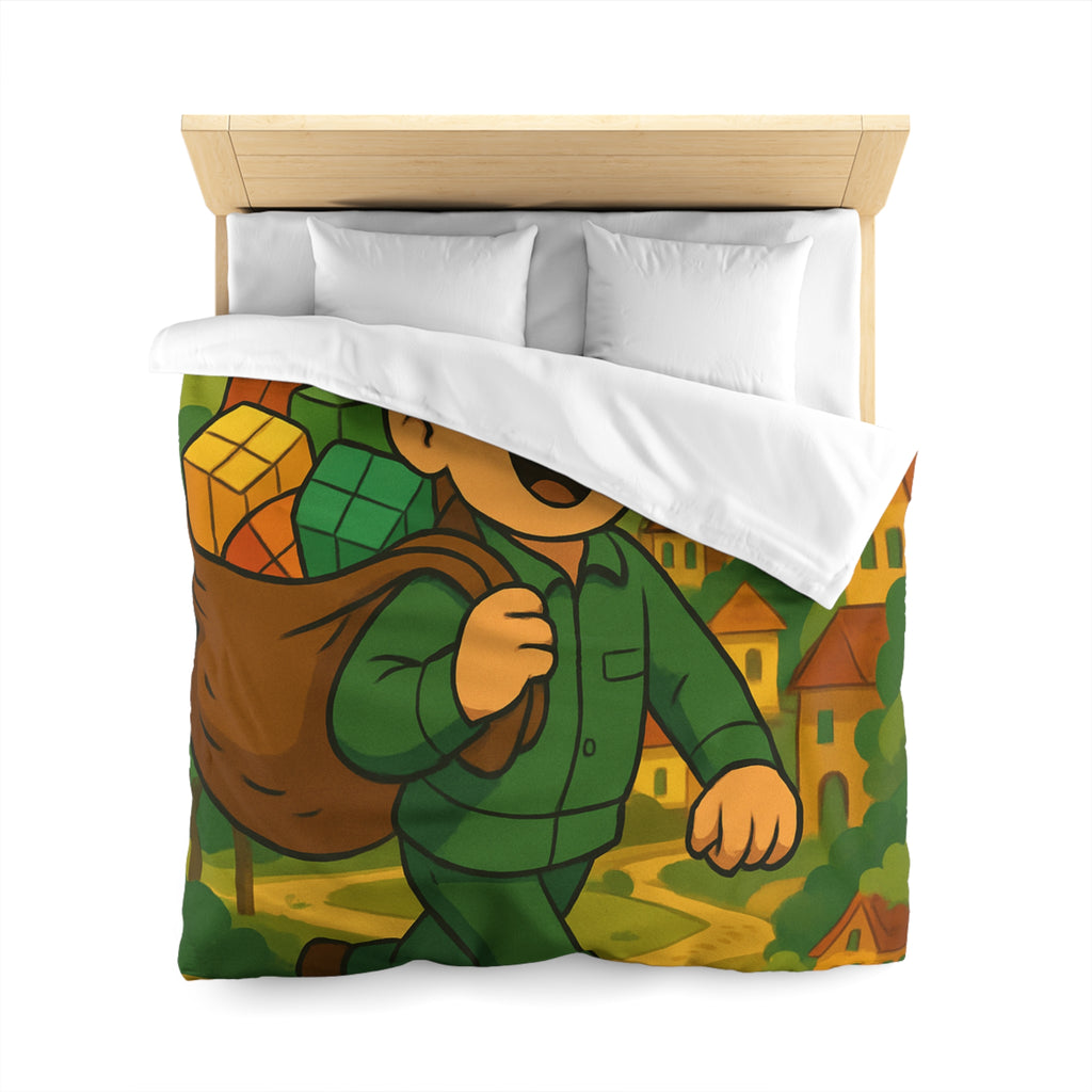 Housse de Couette Microfibre Motif Créatif Original Style Contemporain Chambre Élégante