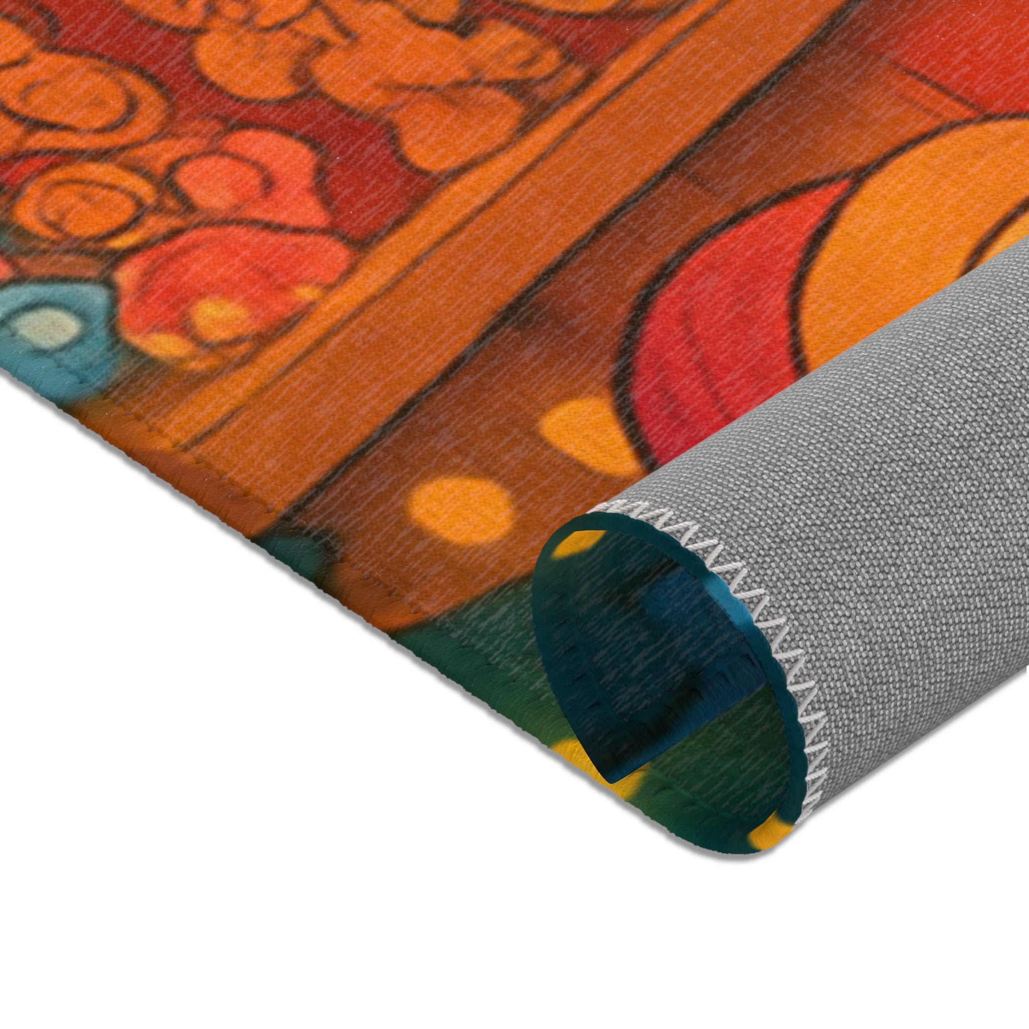Tapis Illustratif de Noël : Scène de Marché Féerique pour Ambiance Féérique Unique