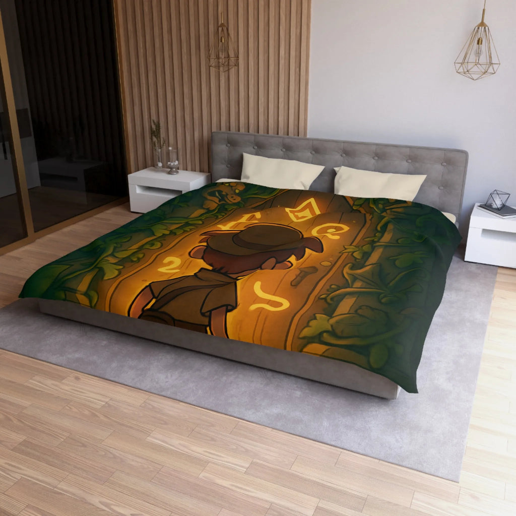 Explorez l'univers enchanté avec cette housse de couette magique et mystérieuse pour enfants