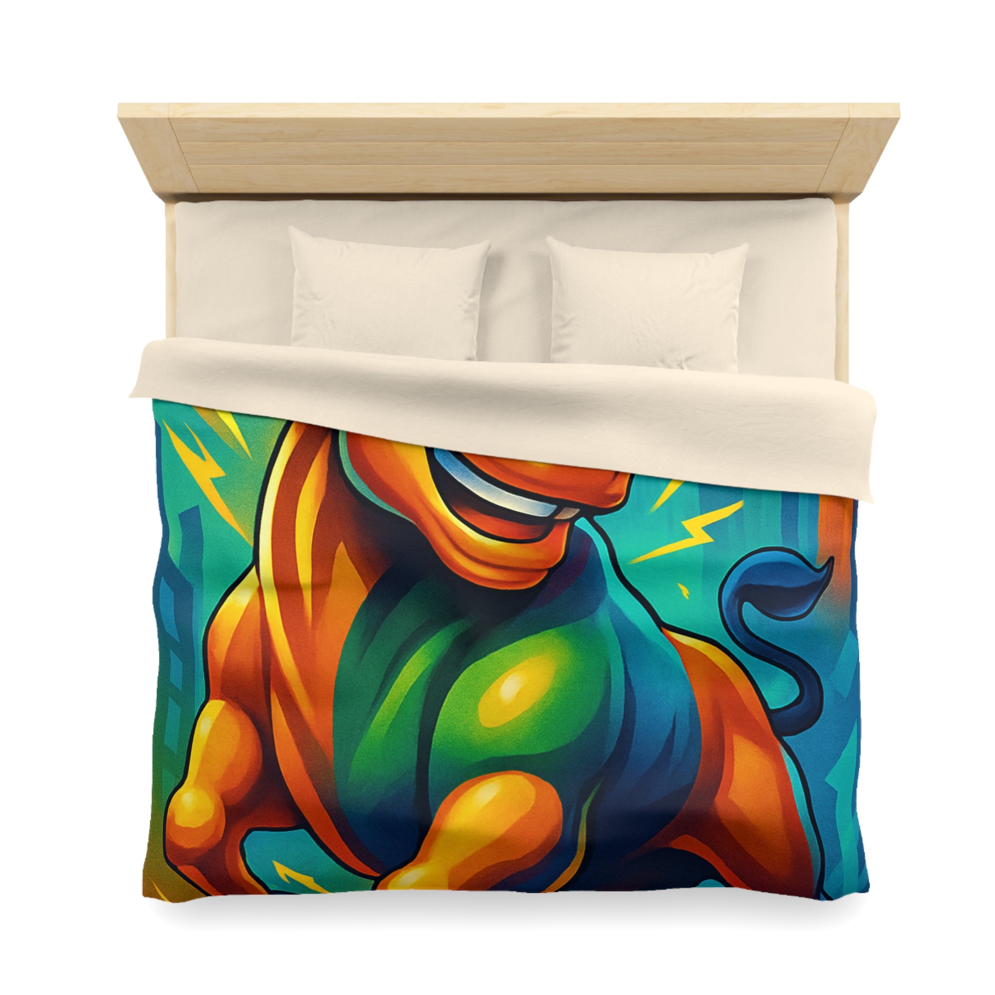 Illustration dynamique d'un taureau énergique avec gratte-ciel modernes et flèches ascendantes