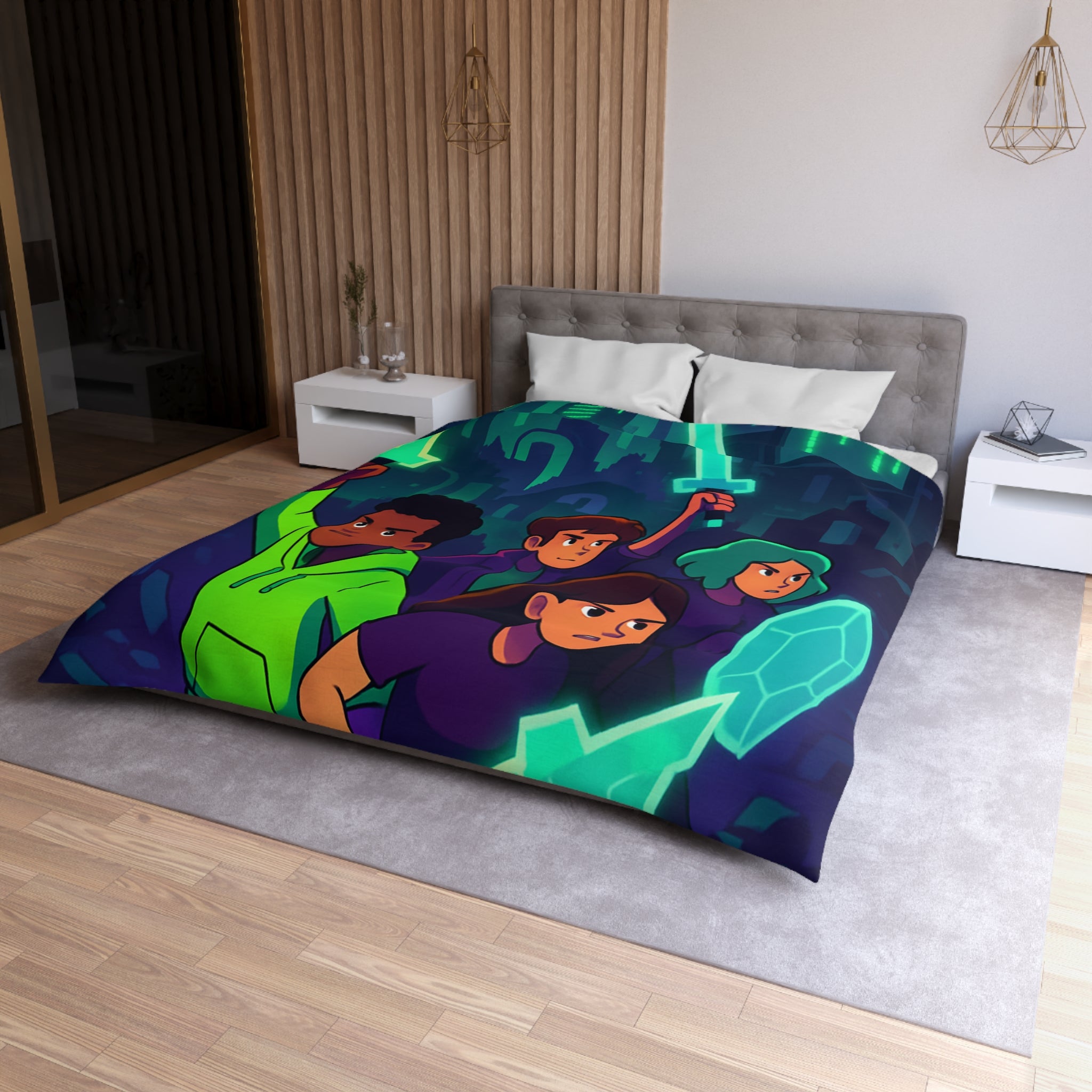 Housse de Couette Microfibre Création Artistique Moderne Design Exclusif Décoration Chambre