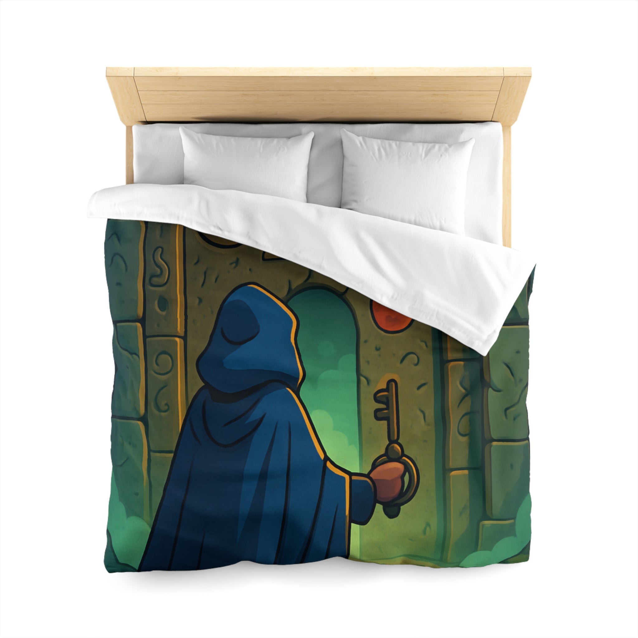 Housse de Couette Microfibre Design Artistique Moderne Décoration Chambre Confort Premium