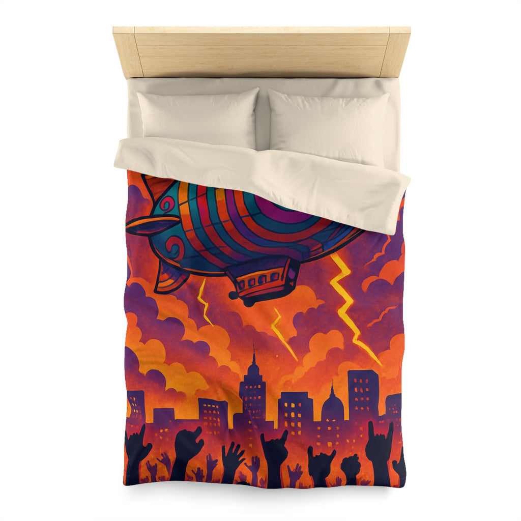 Housse de Couette Microfibre Illustration Unique Design Moderne Décoration Intérieure Raffinée