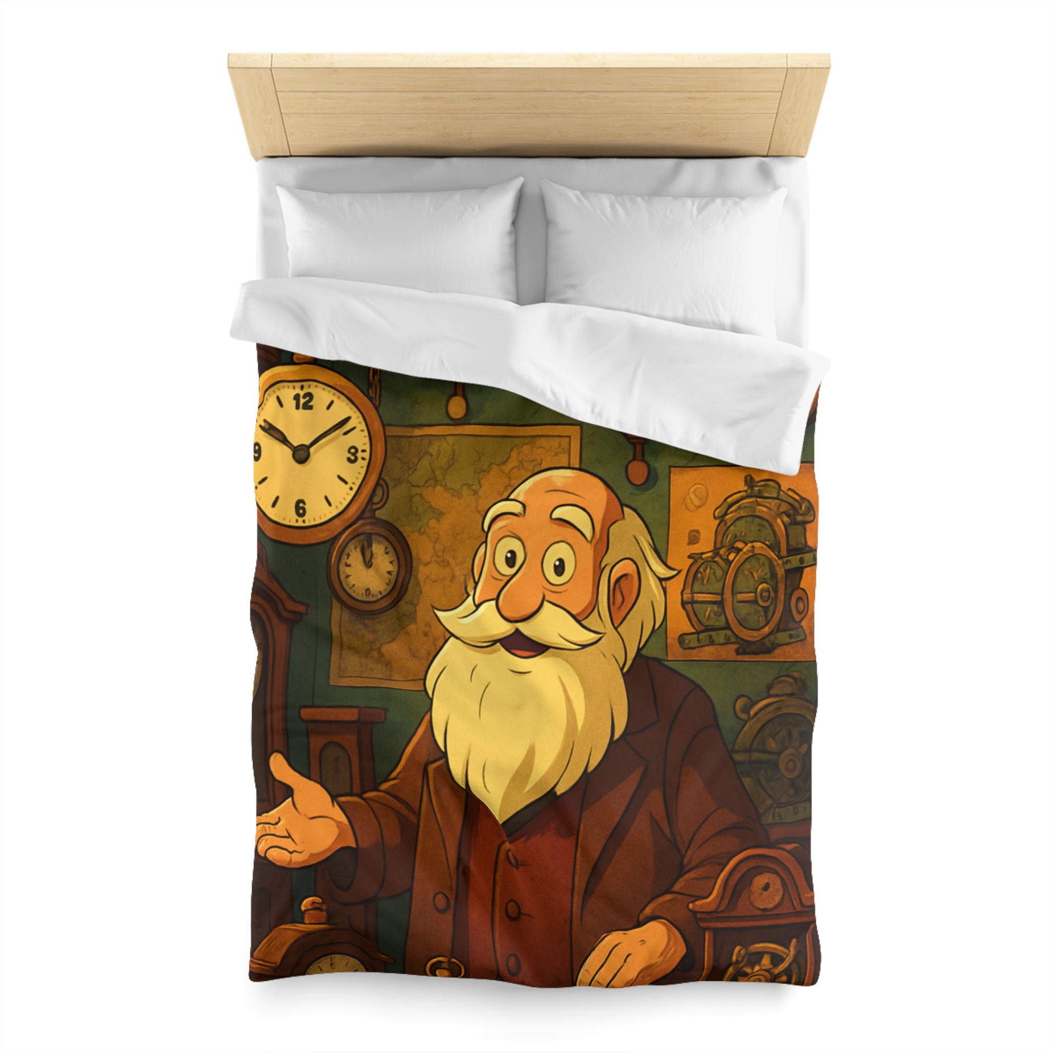 Housse de Couette Microfibre Illustration Unique Design Moderne Décoration Intérieure Raffinée