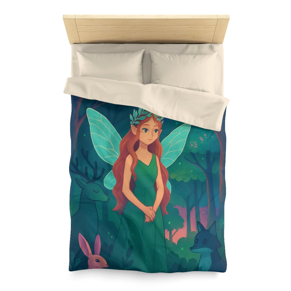 Enchantement forestier féerique avec créatures magiques pour une atmosphère de chambre paisible