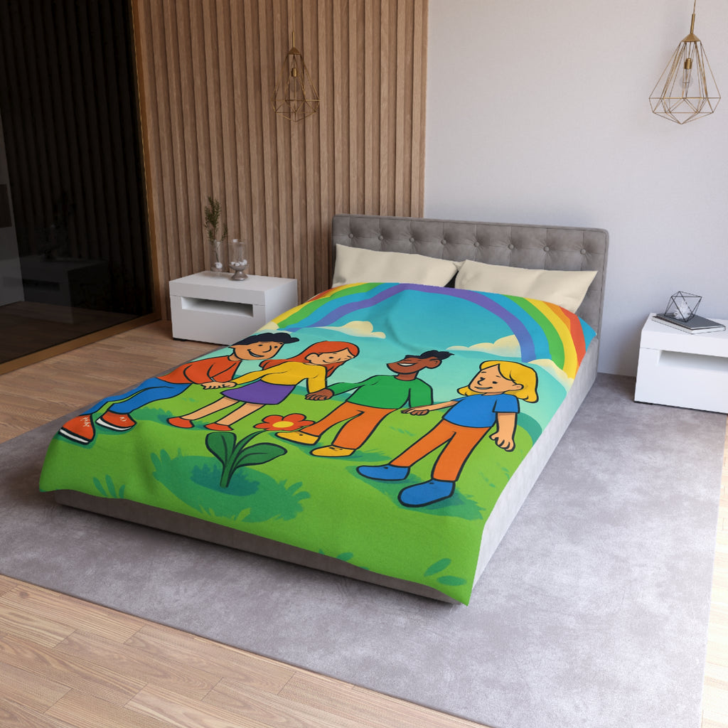 Housse de Couette Microfibre Illustration Unique Design Moderne Décoration Intérieure Raffinée