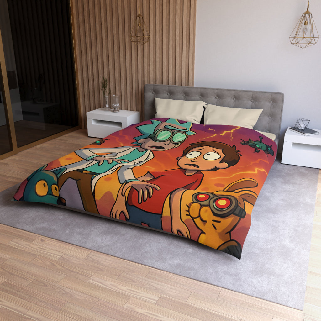 Housse de Couette Microfibre Motif Créatif Original Style Contemporain Chambre Élégante