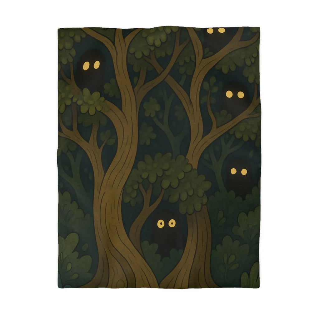 Envoûtante housse de couette forêt mystérieuse avec créatures lumineuses pour décoration intérieure unique