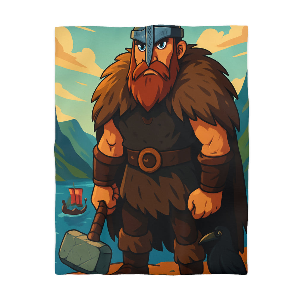 Housse de Couette Microfibre Illustration Unique Design Moderne Décoration Intérieure Raffinée