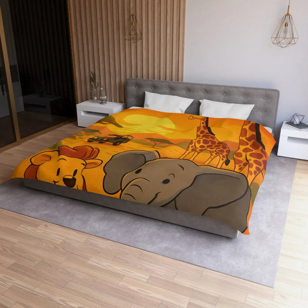 Housse de Couette Microfibre Art Graphique Contemporain Style Décoratif Chambre Tendance