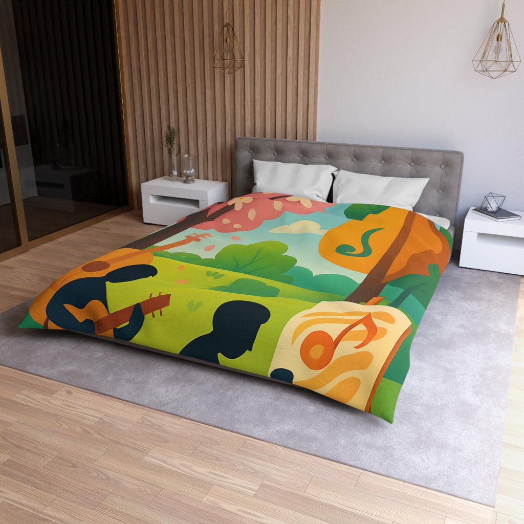 Housse de Couette Microfibre Design Artistique Moderne Décoration Chambre Confort Premium