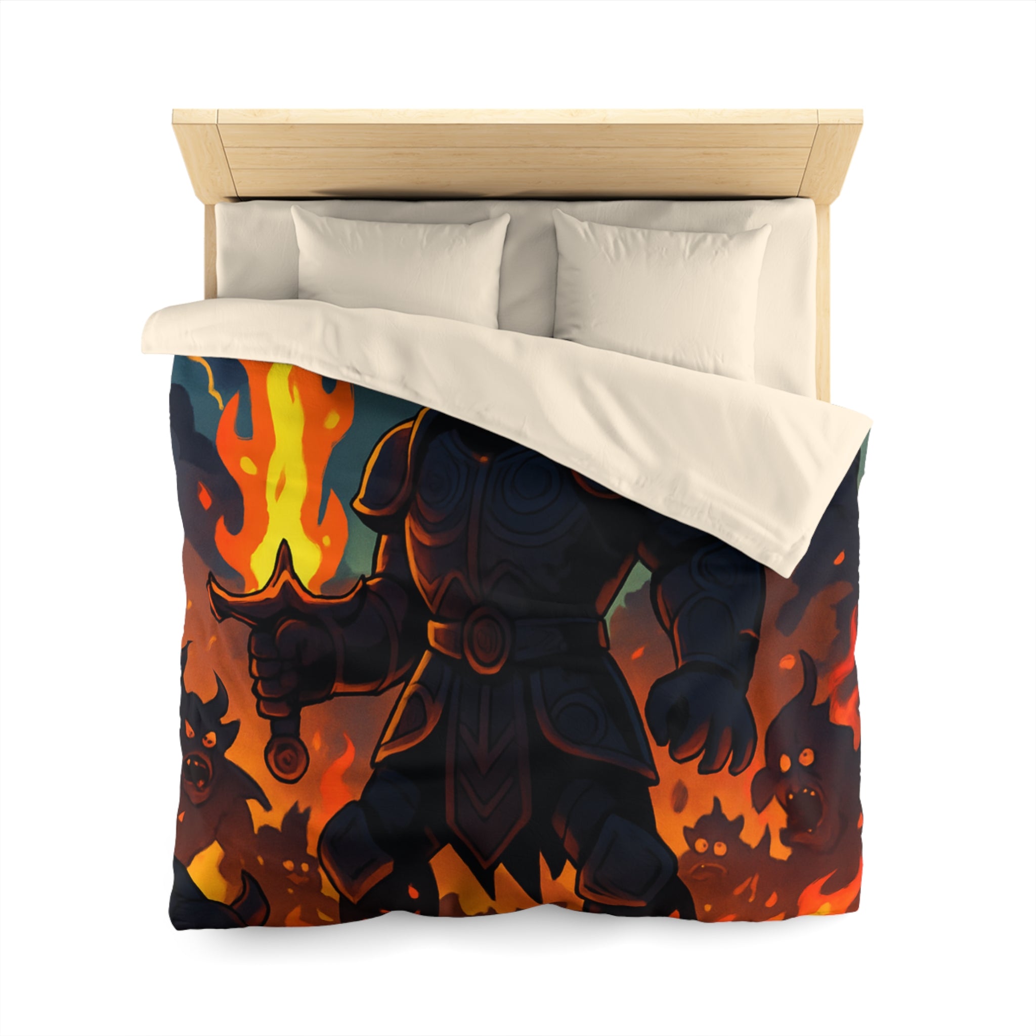 Housse de Couette Microfibre Motif Créatif Original Style Contemporain Chambre Élégante