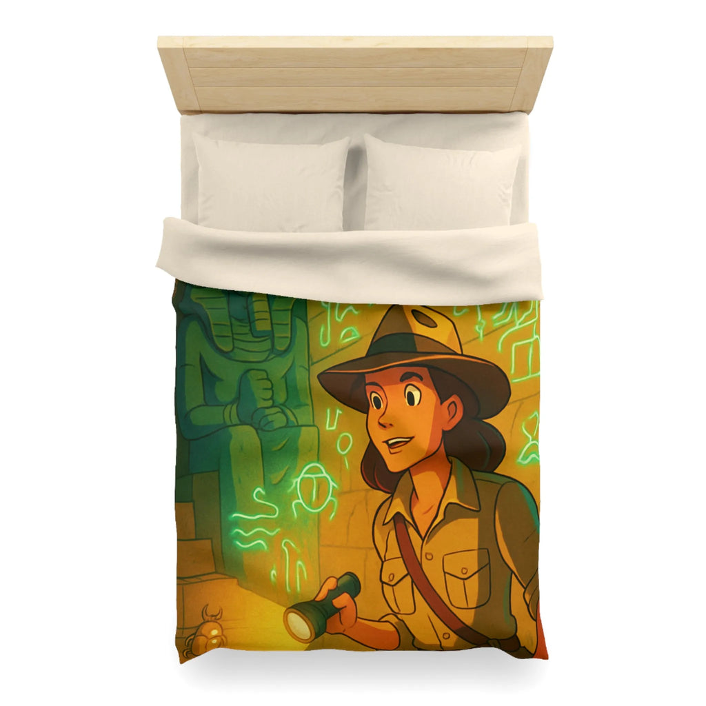 Housse de Couette Aventure Archéologique: Explorer des Hiéroglyphes dans une Pyramide Égyptienne Mystérieuse