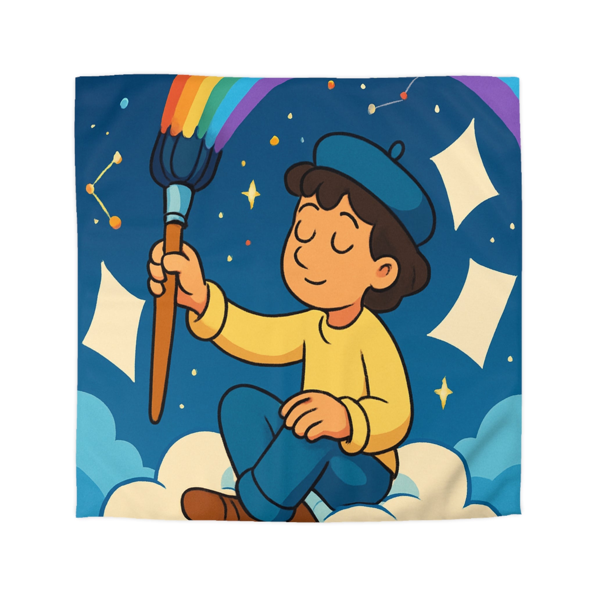 Housse de Couette Microfibre Illustration Unique Design Moderne Décoration Intérieure Raffinée