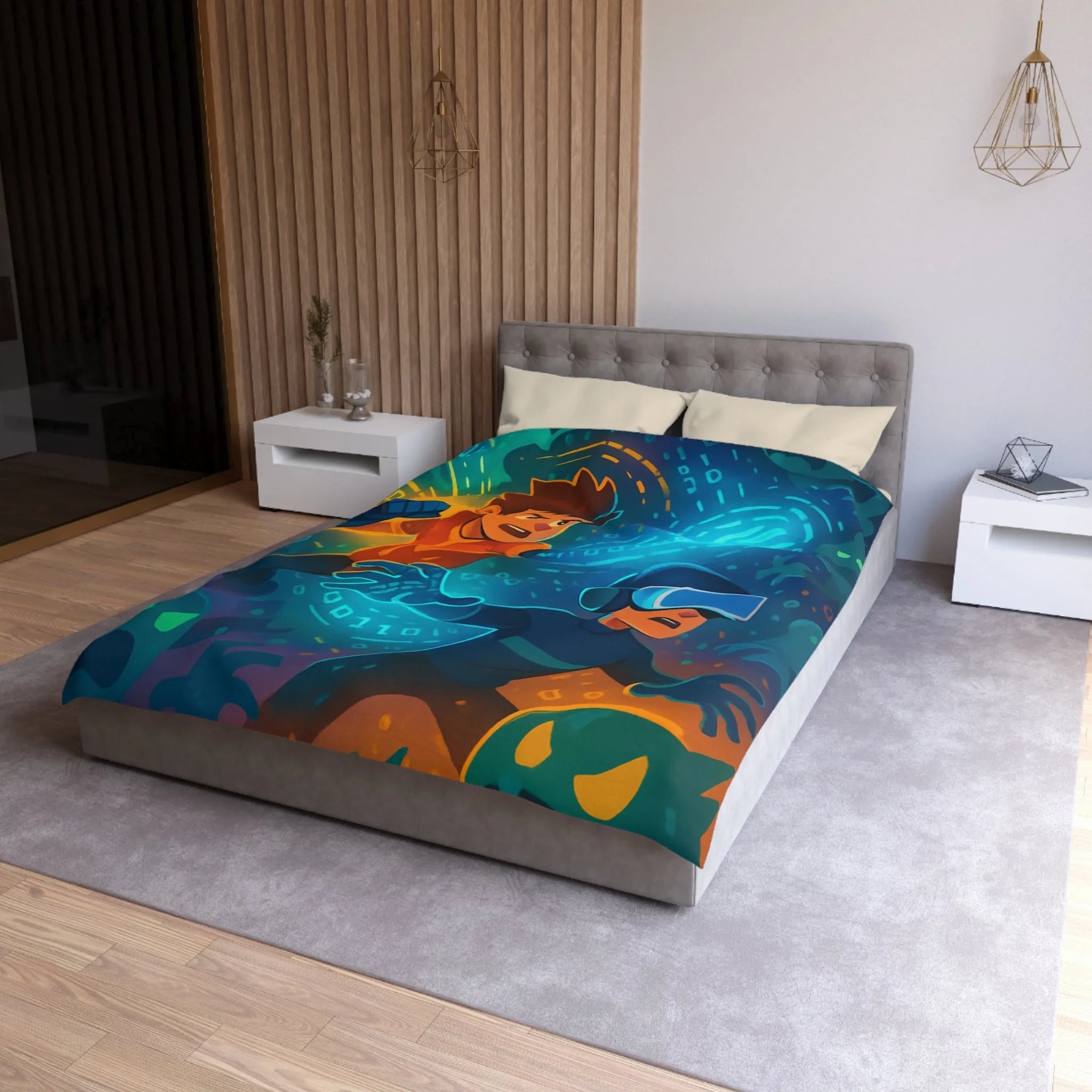 Housse de Couette Microfibre Création Artistique Moderne Design Exclusif Décoration Chambre