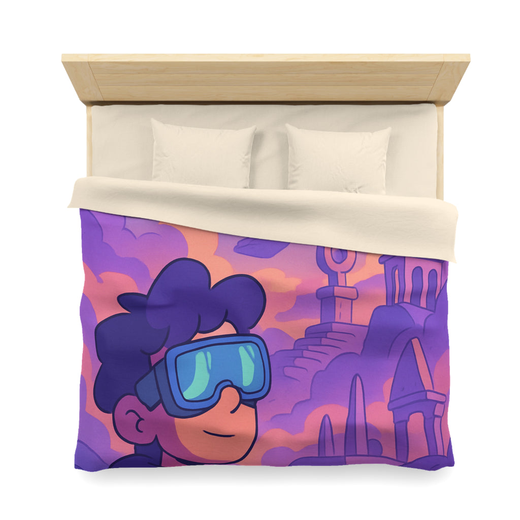 Housse de Couette Microfibre Design Artistique Moderne Décoration Chambre Confort Premium