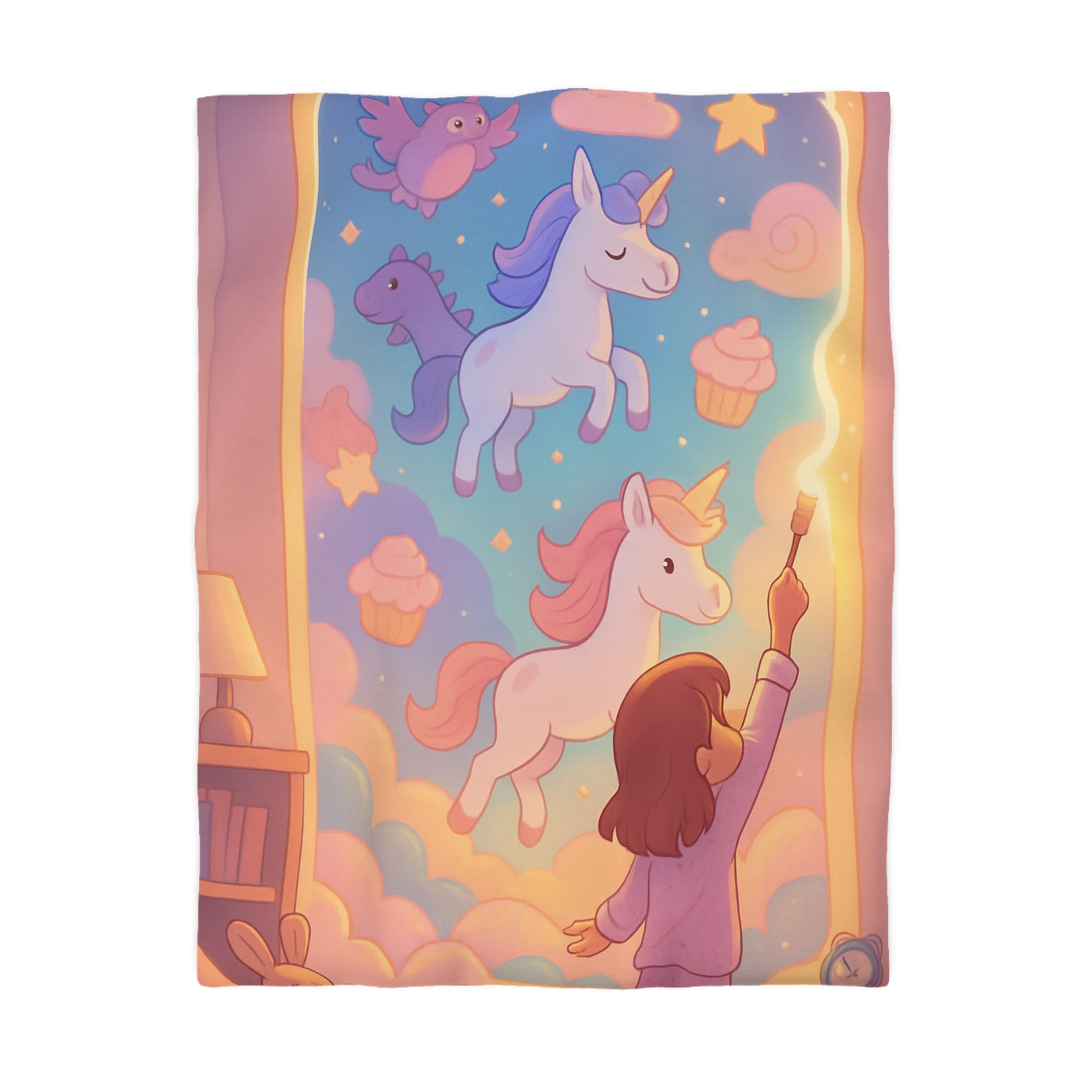 Housse de Couette Microfibre Design Artistique Moderne Décoration Chambre Confort Premium