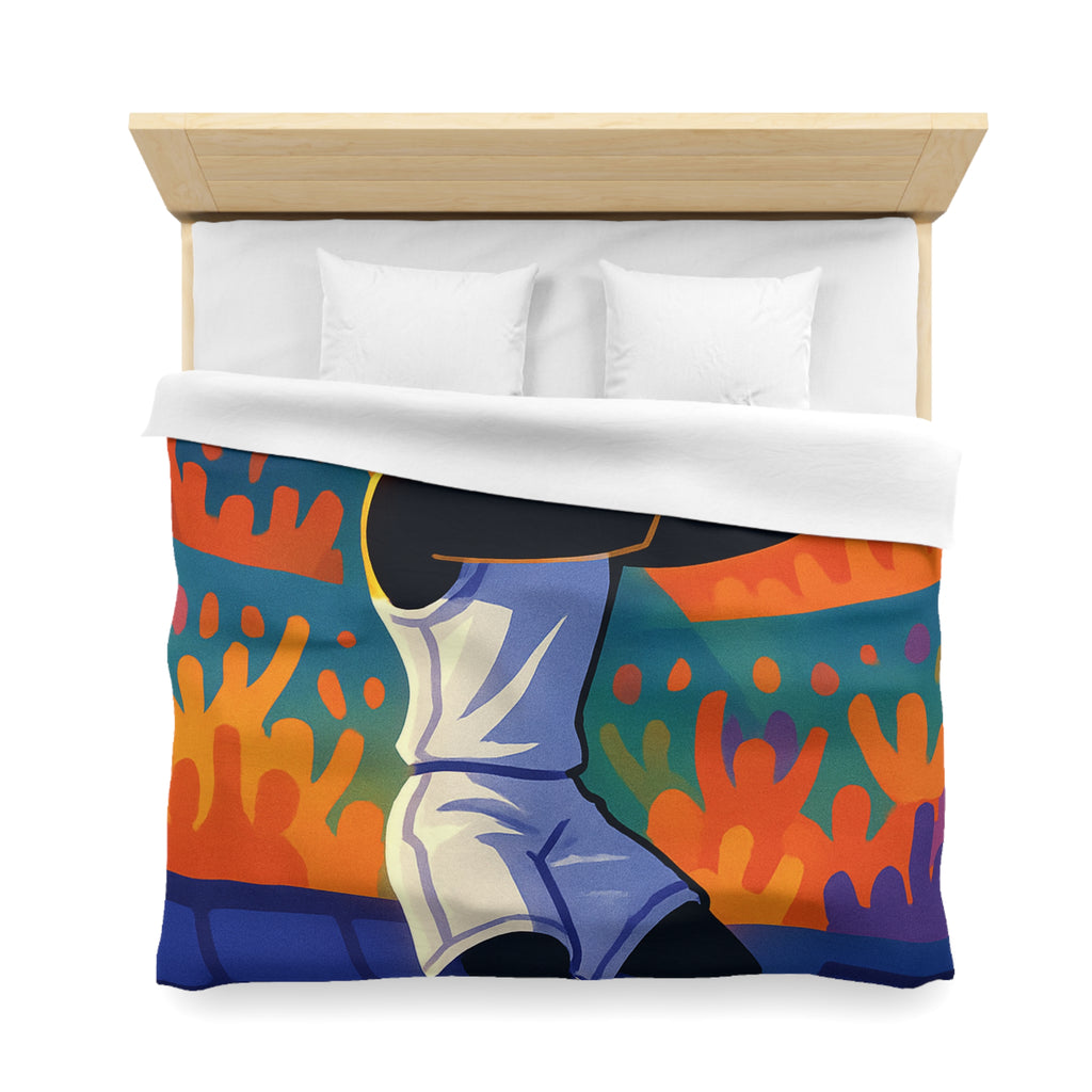 Housse de Couette Microfibre Illustration Unique Design Moderne Décoration Intérieure Raffinée