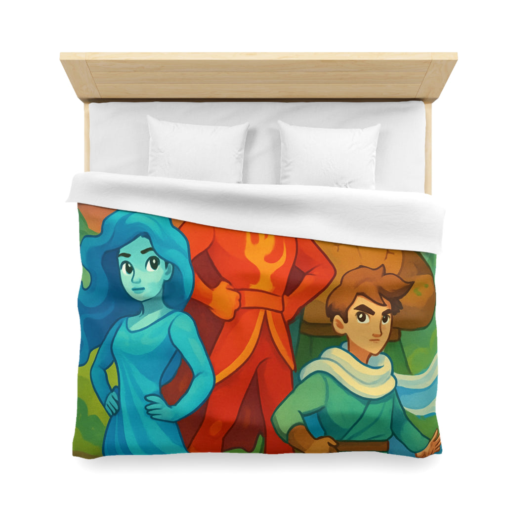 Quatre Éléments Épiques Orneront Votre Housse de Couette Colorée et Inspirante