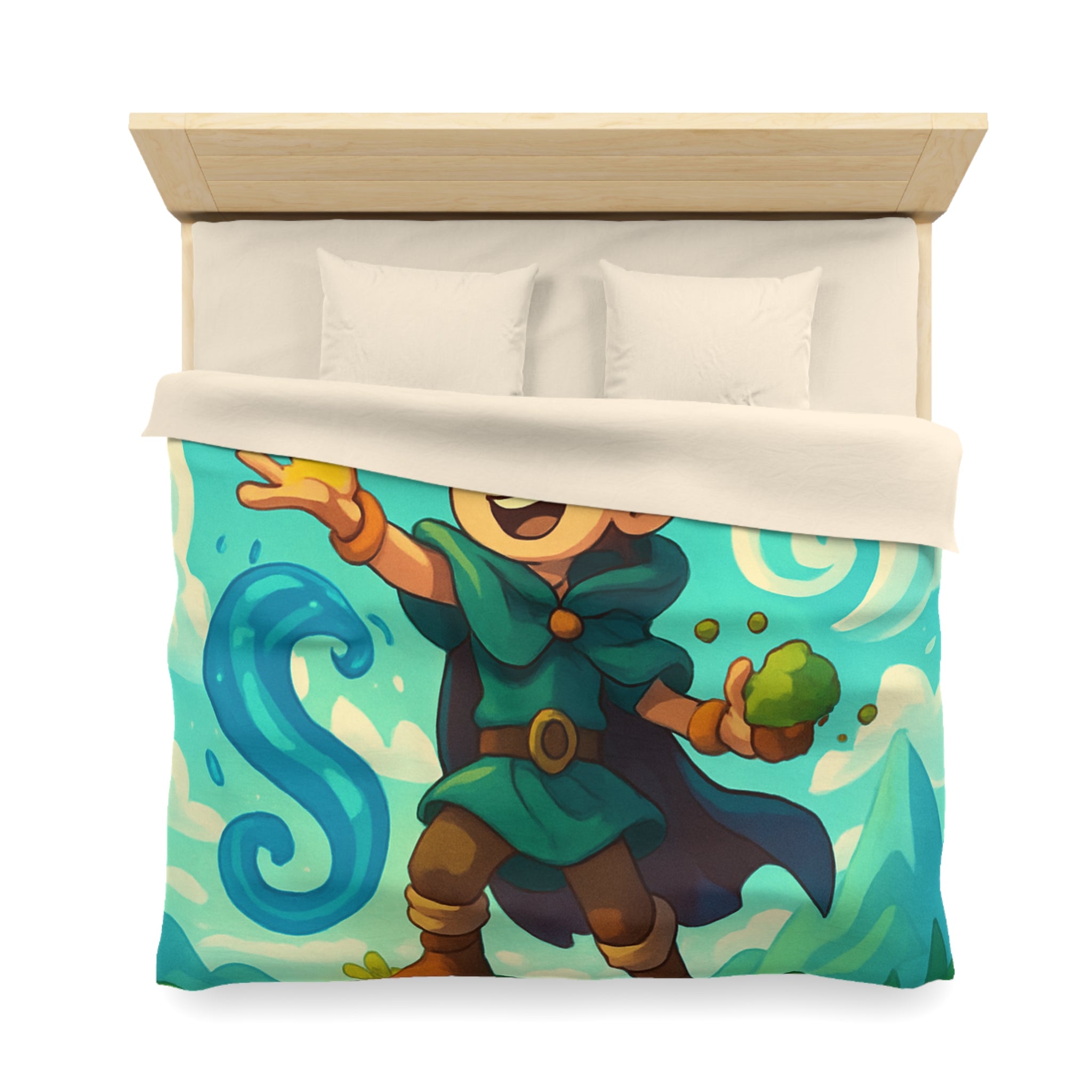 Housse de Couette Microfibre Motif Créatif Original Style Contemporain Chambre Élégante