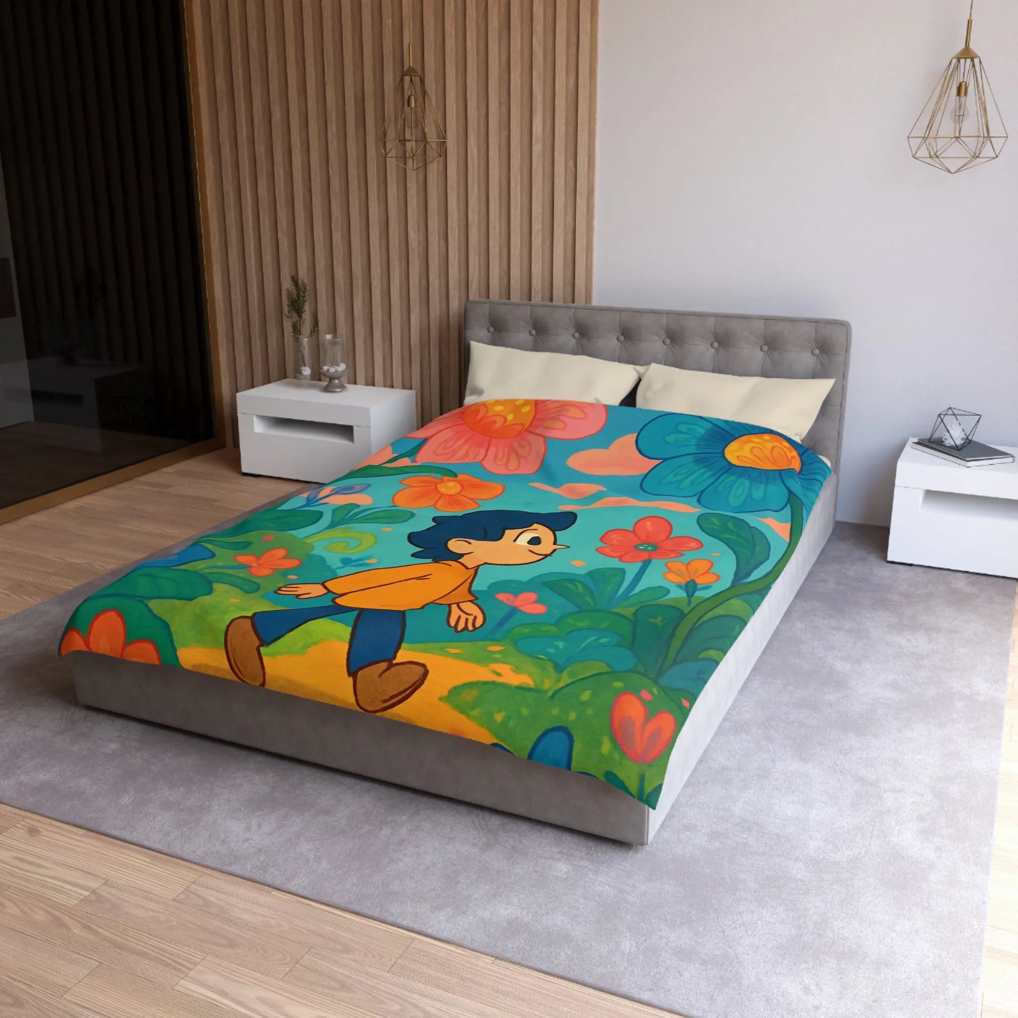 Enchantez Votre Chambre Avec Une Housse De Couette Florale Et Enfantine Lumineuse