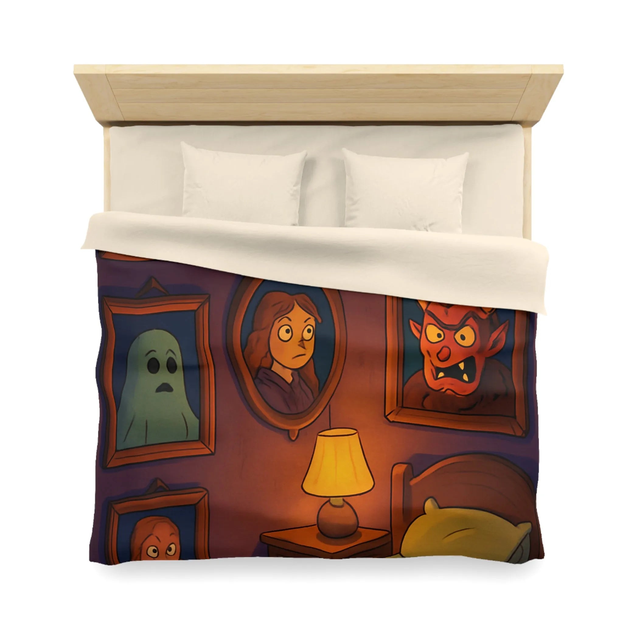 Housse de couette chambre fantaisie avec portraits enchanteurs pour une ambiance mystérieuse et magique