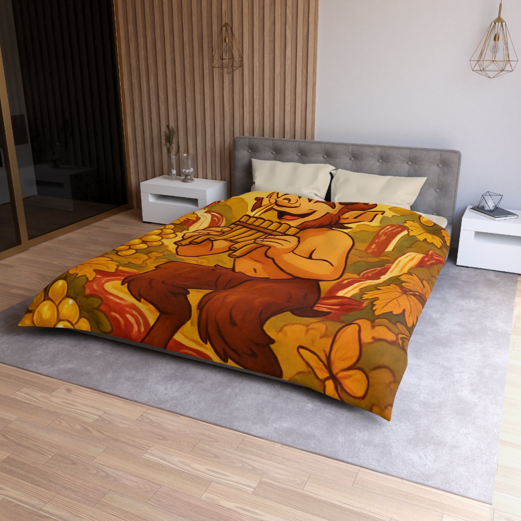 Housse de Couette Microfibre Illustration Unique Design Moderne Décoration Intérieure Raffinée