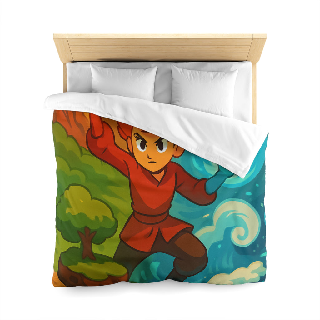 Housse de Couette Microfibre Motif Créatif Original Style Contemporain Chambre Élégante