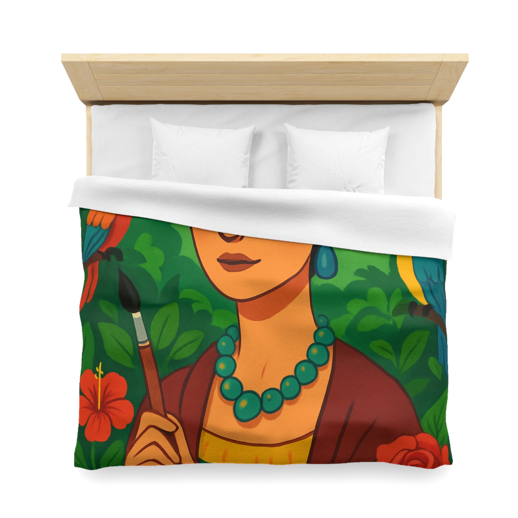 Housse de Couette Microfibre Motif Créatif Original Style Contemporain Chambre Élégante