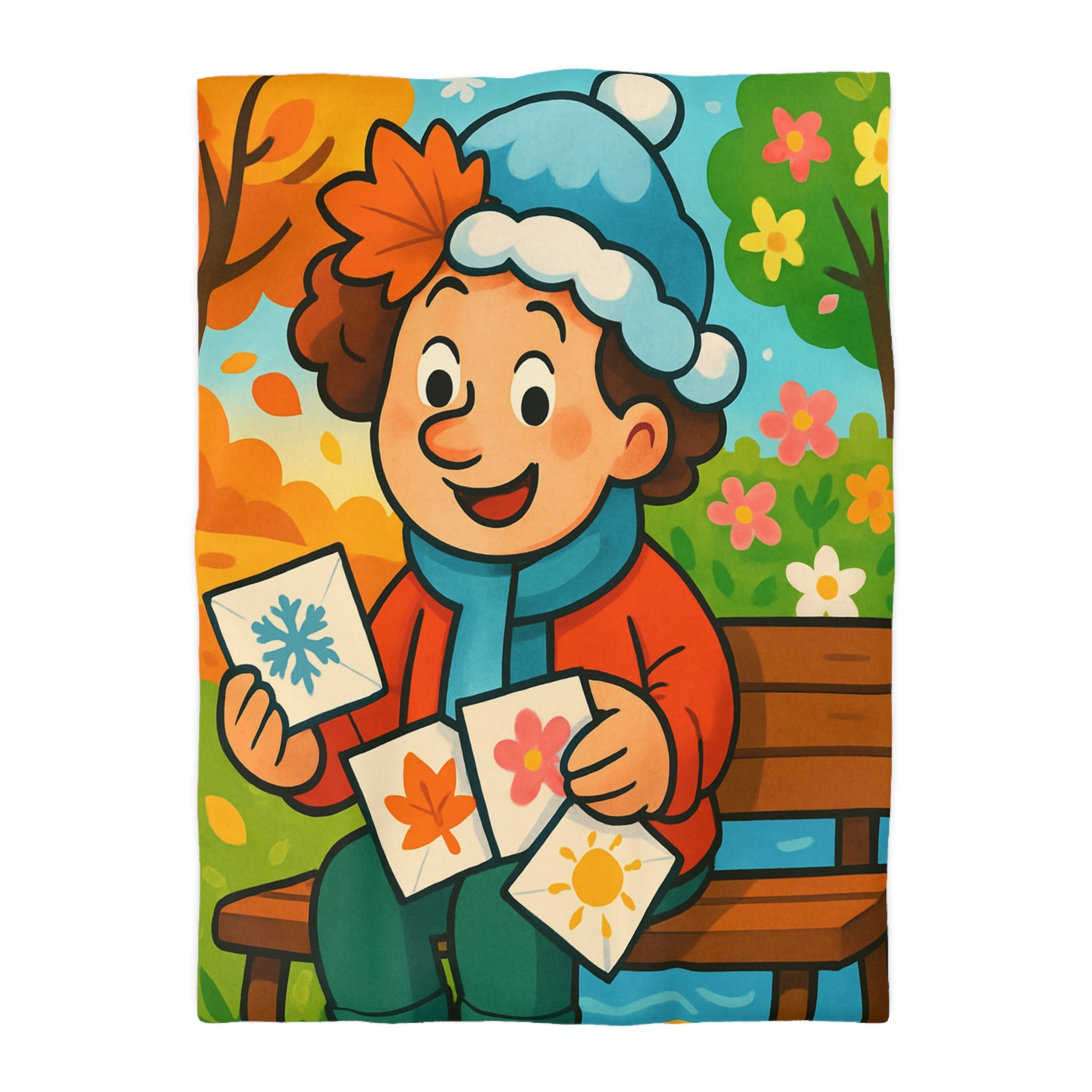 Housse de Couette Microfibre Illustration Unique Design Moderne Décoration Intérieure Raffinée