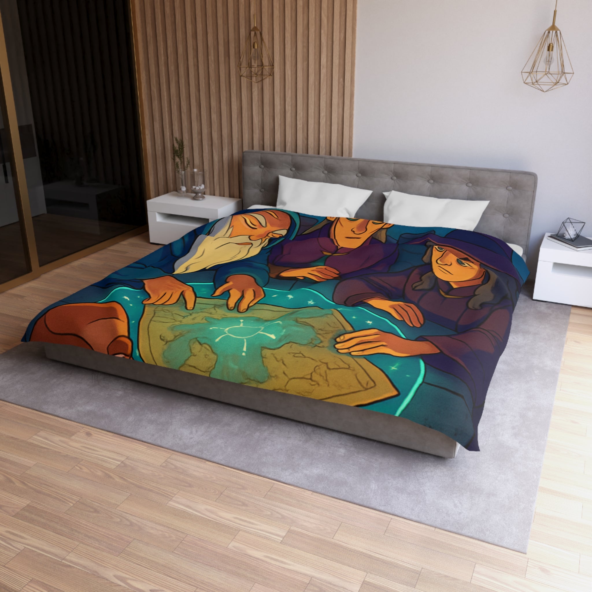 Housse de Couette Microfibre Création Artistique Moderne Design Exclusif Décoration Chambre