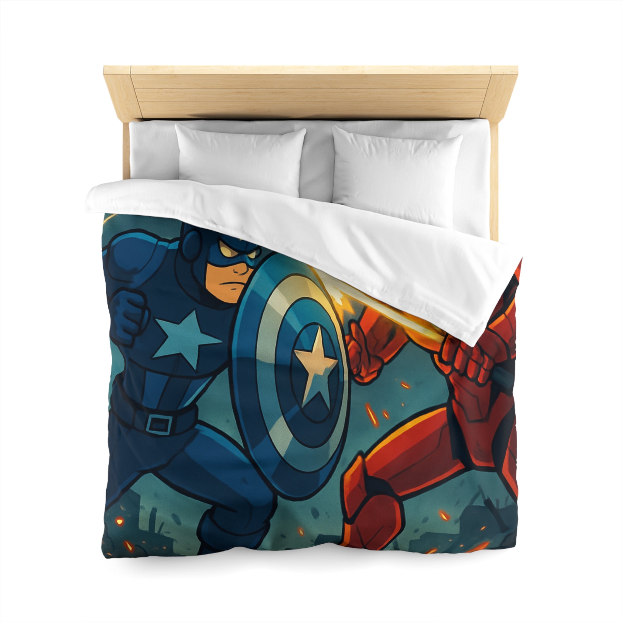Housse de Couette Microfibre Design Artistique Moderne Décoration Chambre Confort Premium